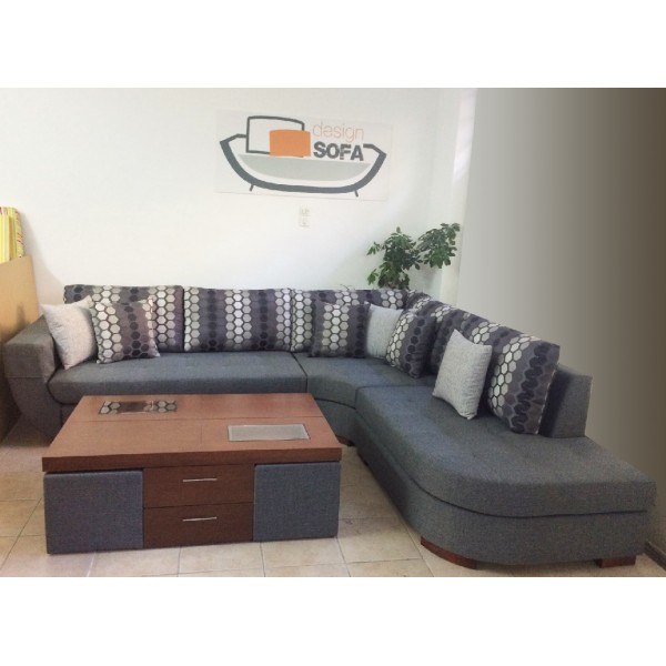 Ειδικές κατασκευές σαλονιών - Γωνιακός Καναπές Oval Exclusive με πλούσια μαξιλάρια. Δυνατότητα επιλογής χρωμάτων και διαστάσεων.
