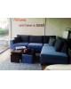 Ταπετσαριες Σαλονιων - Μοντέρνος γωνιακός καναπές Blue. Δυνατότητα επιλογής υφάσματος όπως και διαστάσεων.