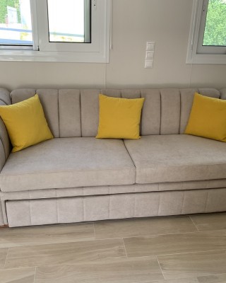 Καναπές Κρεβάτι με Σταθερή Πλάτη